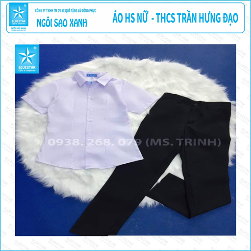 ÁO TRẮNG NỮ HS - THCS TRẦN HƯNG ĐẠO